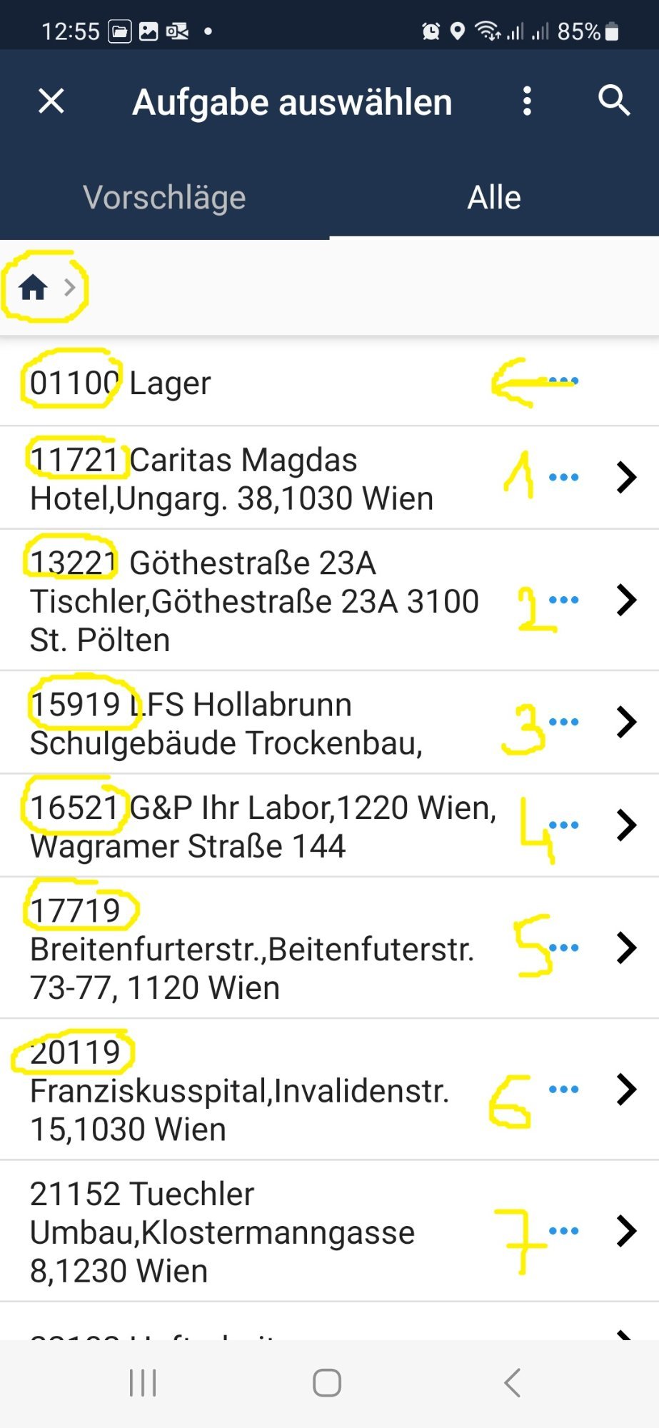 Lista budów Android